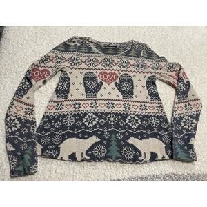 Gaze USA Holiday Christmas Lightweight Knit Top Womens Size XS Gloves T40809